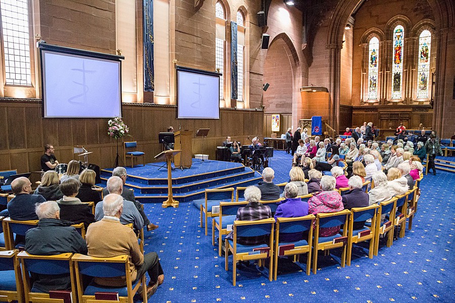 Congregation seated